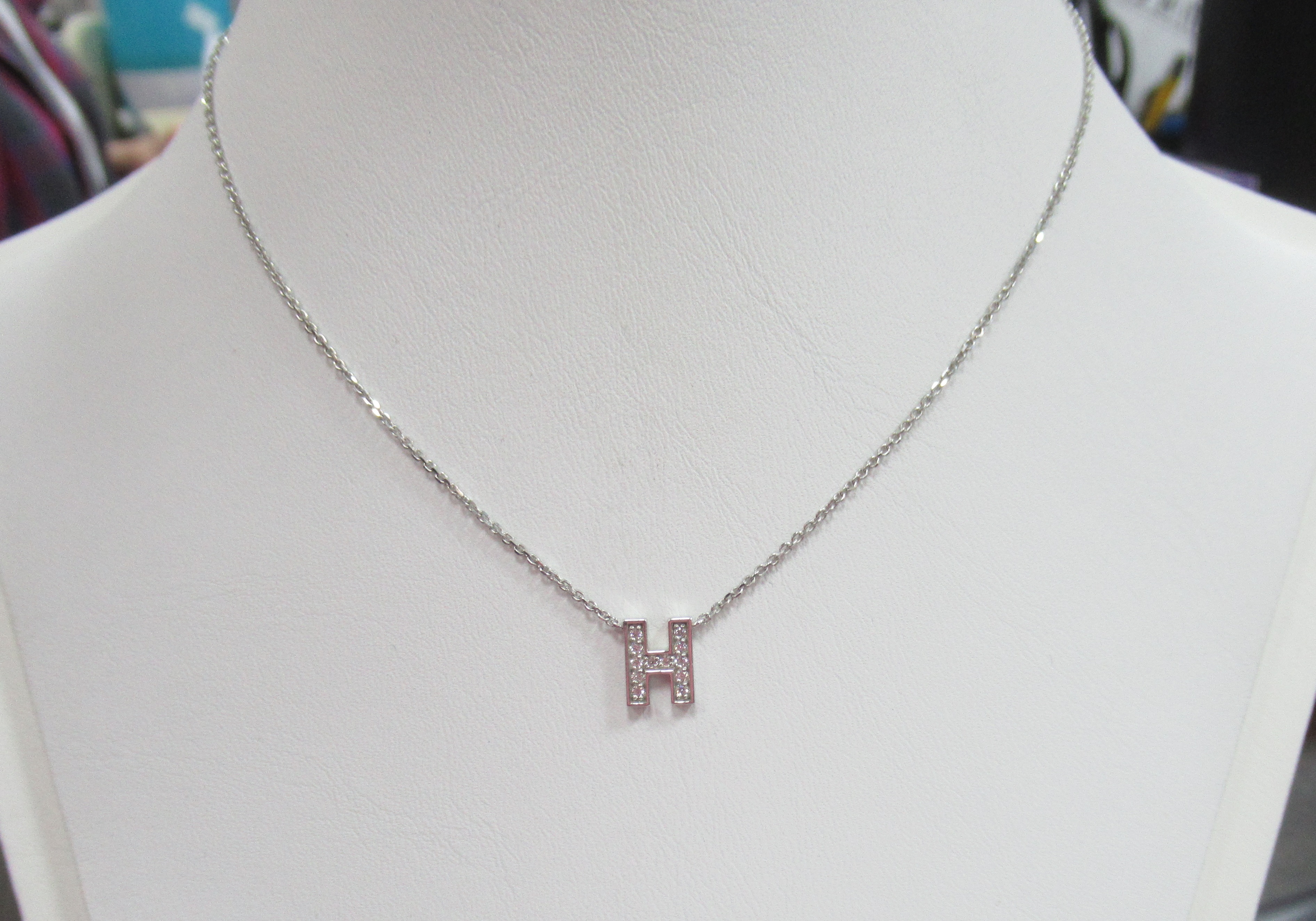 Серебряное колье 925 пробы; плетение Якорное; вставки 12 Фианит бесцв.;